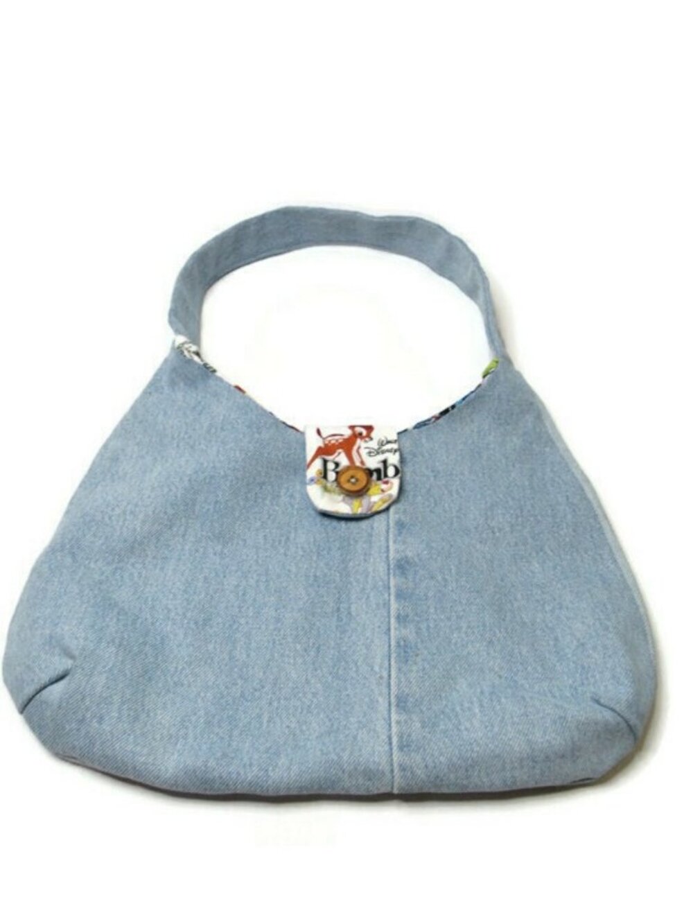 Disney Character Denim Jean Purse Bambi Dumbo Dalmatians Pinocchio Hand Made